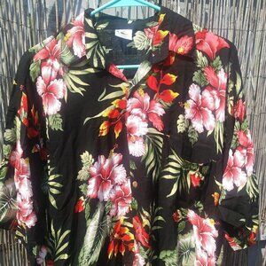 Kaila Hawaiian Button Down Men - XL